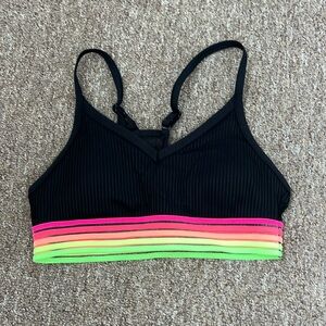 Victoria Secret Gym to Swim Bikini top rainbow sz XS women’s